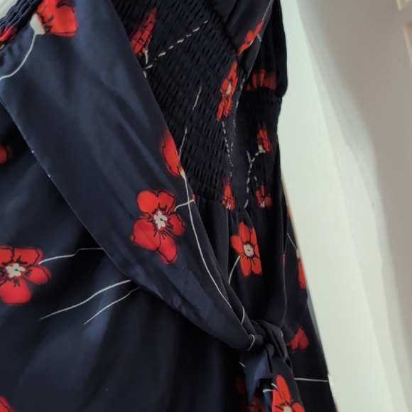 Parker Navy and Red Floral Maxi Dress - Picture 4 of 4